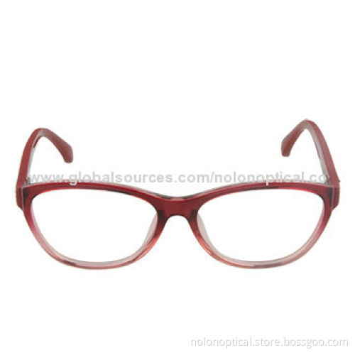 Transparent Red Acetate Optical Frame